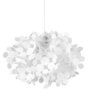 Závesná lampa biela syntetický materiál 120 cm nepravidelný tvar abstraktný moderný glamour štýl osvetlenie obývačka