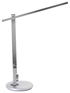 Stolná LED lampa strieborná syntetický materiál 3 režimy teploty svetla so stmievačom nastaviteľná kancelária