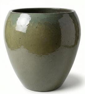 Veľký keramický kvetináč LAFONTAINE 2 – Khaki XL (52x52 cm)