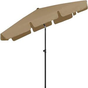TRENDIE Záhradný slnečník 125x200 cm tmavo béžový