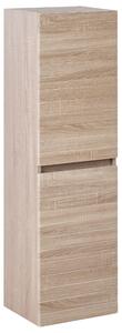 Nástenná kúpeľňová skrinka svetlohnedá MDF 120 x 35 x 30 cm závesná so 4 policami moderný škandinávsky štýl kúpeľňa