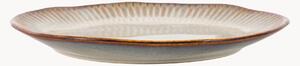 Porcelánové plytké taniere's vrúbkovaným okrajom Organic, 4 ks