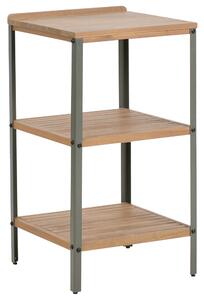 Vonkajší kuchynský ostrovček hnedý akáciové drevo 50 x 50 x 92 cm policový regál záhradná letná kuchyňa