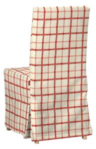 Návlek na stoličku Henriksdal (dlhý) farba produktu červená látka vzorované