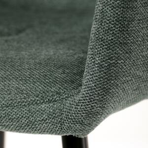 Elegantná stolička jedálenská s podrúčkami potiahnutá v zelenej látke (a-226 zelená)