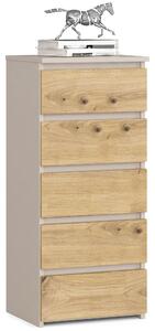 Ak furniture Komoda CL5 40 cm kašmír/dub Artisan