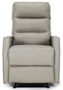 Pohodlné relaxačné polohovateľné kreslo čalúnené ekokožou sivej farby (a-7033 sivé)