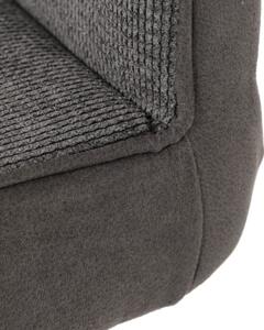 Stolička jedálenská s okúzľujúcim dizajnom, sivá látka, nohy čierny kov (a-972 sivá)