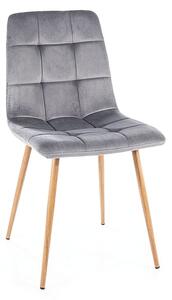 Jedálenská stolička Mila D Velvet, sivá