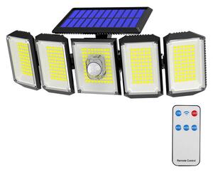 5 panelová otočná 300 LED- ová solárna lampa