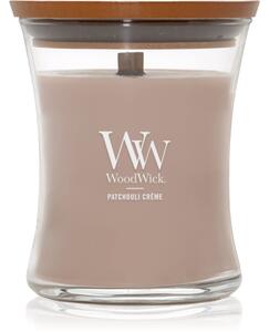 Woodwick Opulent Wood Patchouli Creme vonná sviečka s dreveným knotom 275 g