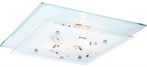 GLOBO Moderné stropné LED prisadené osvetlenie JASMINA, 33,5cm, hranaté
