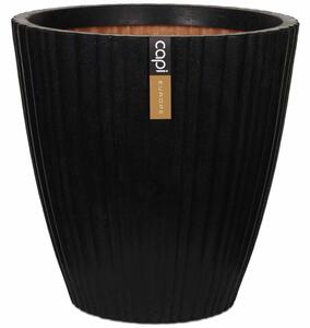 Capi Váza elegantná zúžená Urban Tube 40x40 cm čierna KBLT801