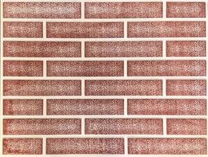 Obkladové panely 3D PVC 05, rozmer 440 x 580 mm, tehla červená s krémovou špárou, IMPOL TRADE