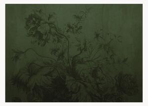 Vliesová tapeta Gradient Flowers Green