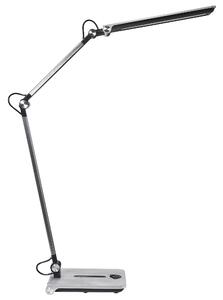 Stolná LED lampa strieborná syntetický materiál 3 režimy teploty svetla so stmievačom dotyková nastaviteľná kancelária