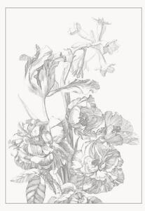 Vliesová tapeta Engraved Flowers