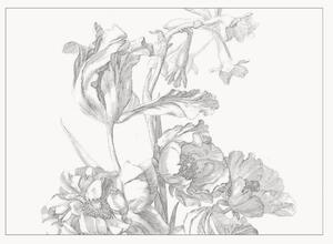 Vliesová tapeta Engraved Flowers