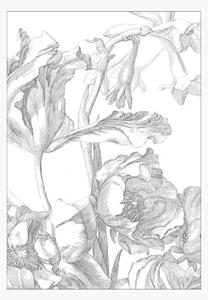 Vliesová tapeta Engraved Flowers