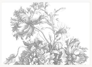 Vliesová tapeta Engraved Flowers
