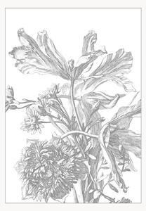 Vliesová tapeta Engraved Flowers