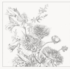 Vliesová tapeta Engraved Flowers
