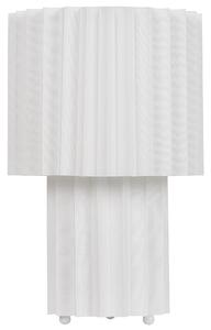 Stolná nočná lampa biela ľanový podstavec ľanové tienidlo 40 cm moderný štýl obývacia izba spálňa