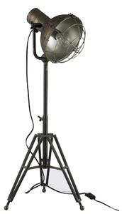 Stojaca lampa guľatá v kovovo šedej farbe - 35 * 30 * 93 cm - J-Line by Jolipa