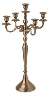 Champagne zlatý 5-tich ramenný kovový svietnik Goldmy - Ø 35*63 cm - J-Line by Jolipa