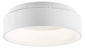 Stropné LED svetlo Noah, biele, Ø 45 cm, kov,, Biela / opálová, Obývacia izba / jedáleň, Hliník, Moderný, Závesné svietidlo