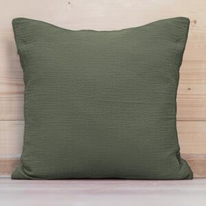 Biante Mušelínová obliečka na vankúš MSN-076 Zelená khaki 30 x 50 cm