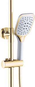 Rea Melia, sprchová súprava s vaňovou výlevkou, biela-zlatá, REA-P2406