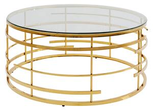 Jupiter konferenčný stolík zlatý Ø100 cm