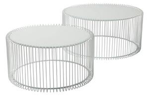 Wire set konferenčných stolíkov biely