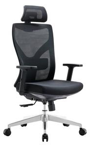 Kancelárska ergonomická stolička Neoseat MARCUZI — sieť / látka, čierna, nosnosť 150 kg
