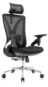 Kancelárska ergonomická stolička Neoseat STEVEN — čierna, nosnosť 150 kg