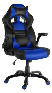 Herná stolička Neoseat NS-016 — ekokoža, čierna / modrá