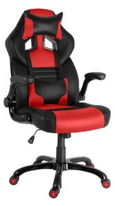 Herná stolička Neoseat NS-016 — ekokoža, čierna / červená