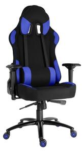 Herná stolička Neoseat GAMER TEX — látka, čierna / modrá, nosnosť 130 kg