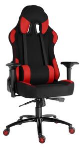 Herná stolička Neoseat GAMER TEX — látka, čierna / červená, nosnosť 130 kg
