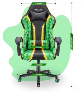 Hells Detská Herná stolička Hell's Chair HC-1005 Cube KIDS Green Black