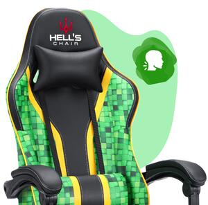Hells Detská Herná stolička Hell's Chair HC-1005 Cube KIDS Green Black
