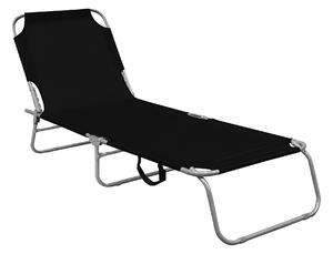 Aga Záhradné polohovacie lehátko MR4255 Čierné