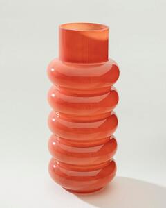 Sklenená váza Rosso 15x35 cm