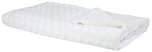 Prikrývka na posteľ krémová biela 200 x 220 cm jemná mäkká deka doplnky do spálne