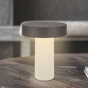 Briloner stolová LED lampa na batérie Bito, antracitová/biela, výška 20 cm, IP44, Obývacia izba / jedáleň, kov, Moderný, Stojacie svietidlo