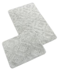 Bellatex Sada Kúpeľňových predložiek bez výkroja BANYSILVER svetlosivá, 60 x 100, 60 x 50 cm