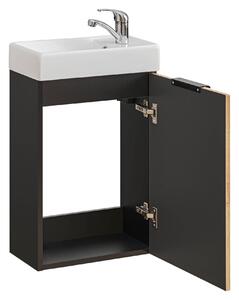 Kúpeľňová skrinka XILO BLACK WOTAN 82-40-D-1D