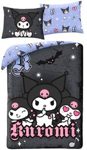 Posteľné obliečky z mikrovlákna Kuromi - motív Midnight Punk - 70x90 cm + 140x200 cm