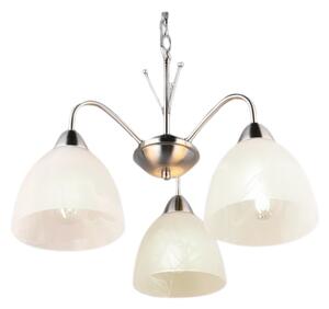 TRIO Reality R31053007 DOBBY závesné svietidlo D430mm 3xE27 nikel matný, alabastrová